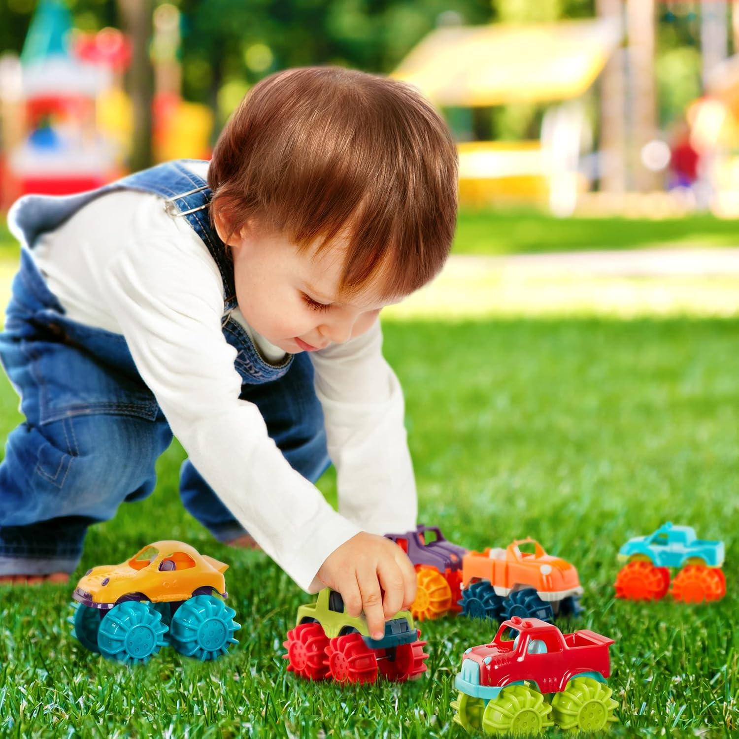 Battat Mini Camiones Monstruo de Juguete - Paquete de 6 - 2 Años+