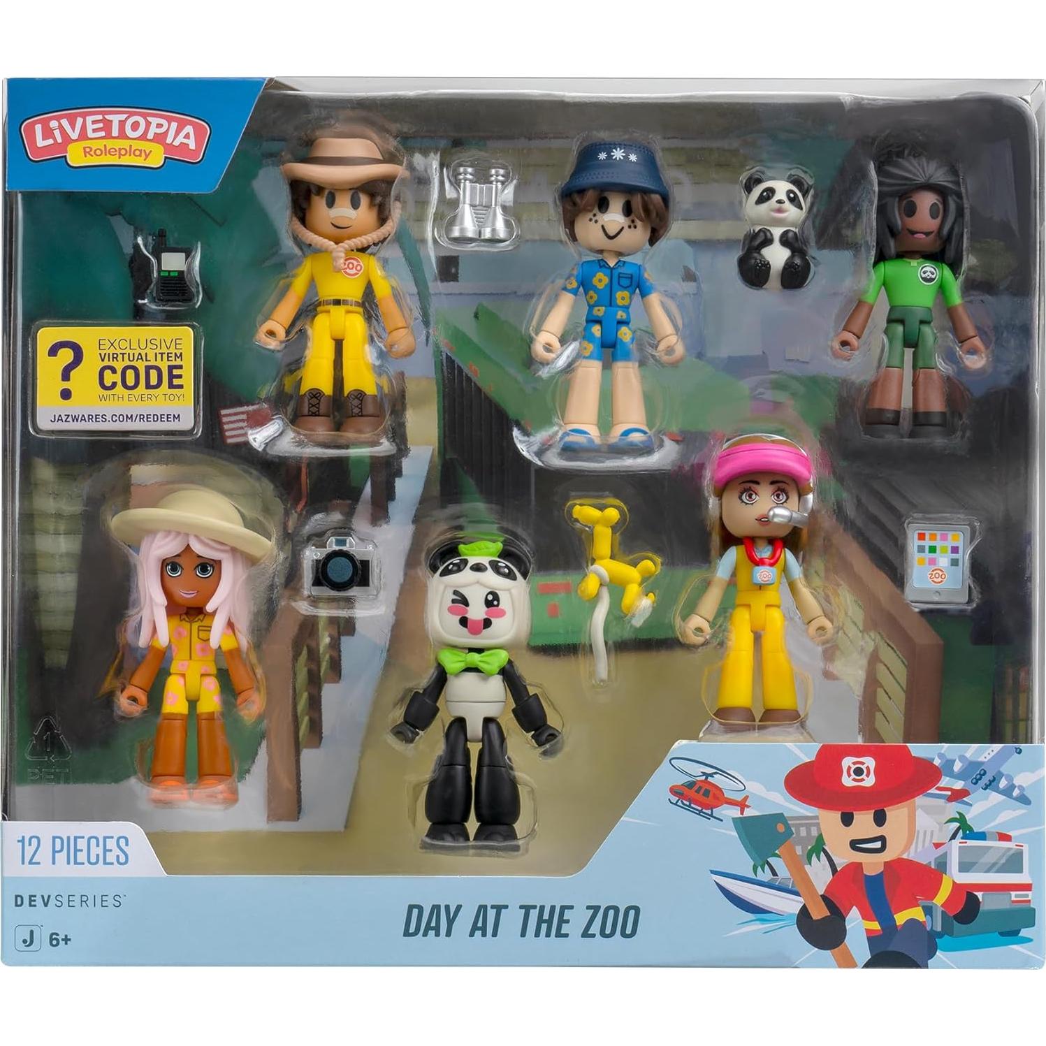 Paquete de Día en el Zoológico Livetopia - 6 Figuras 6.99 cm