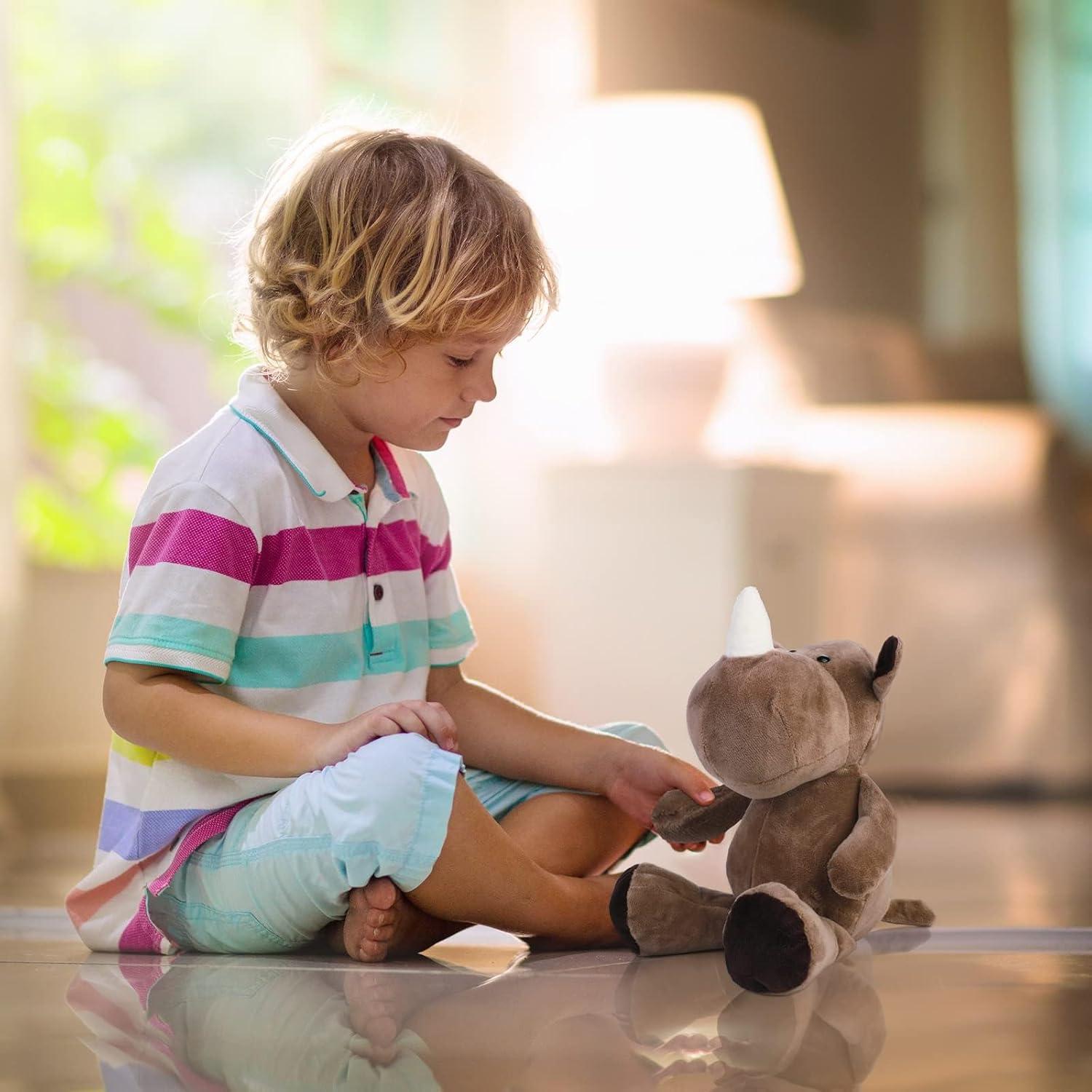 Conjunto de 8 Animales de Peluche Safari Elcoho 24.89 cm