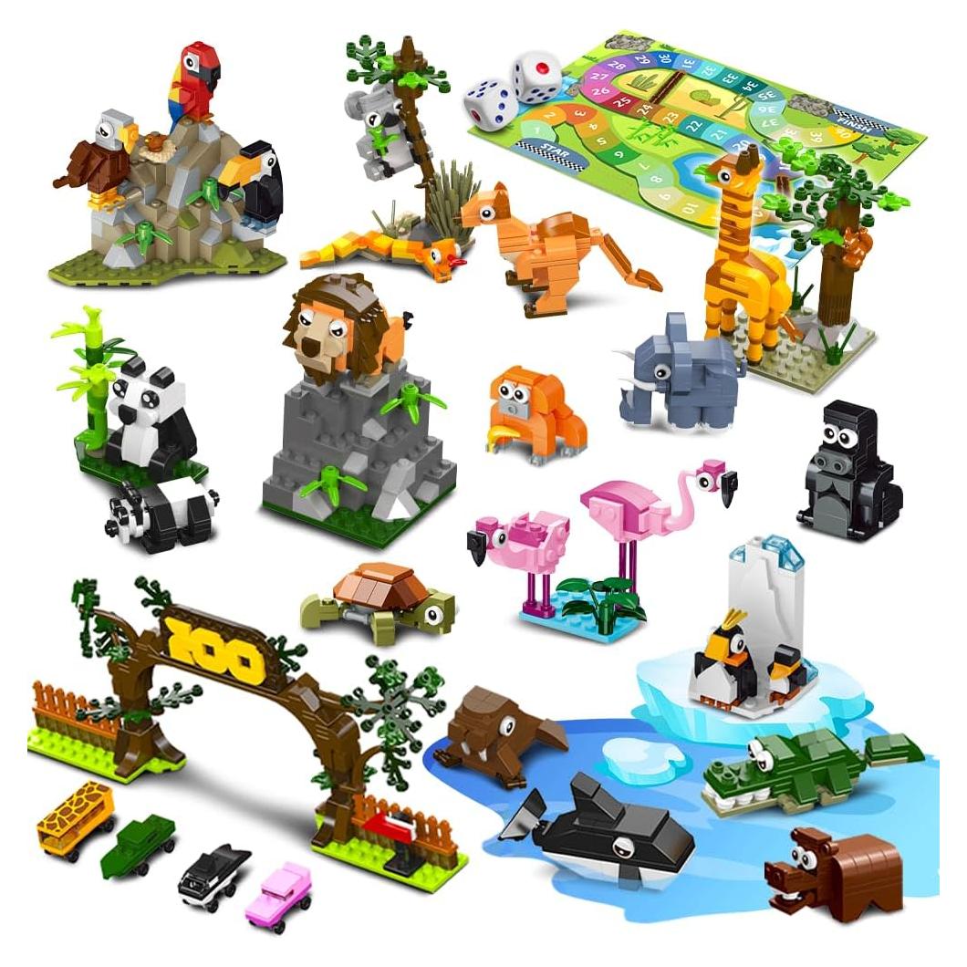 Juego de Mesa HOGOKIDS Zoo con 23 Animales y Alfombrilla