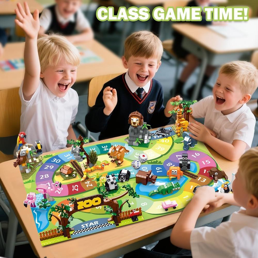 Juego de Mesa HOGOKIDS Zoo con 23 Animales y Alfombrilla