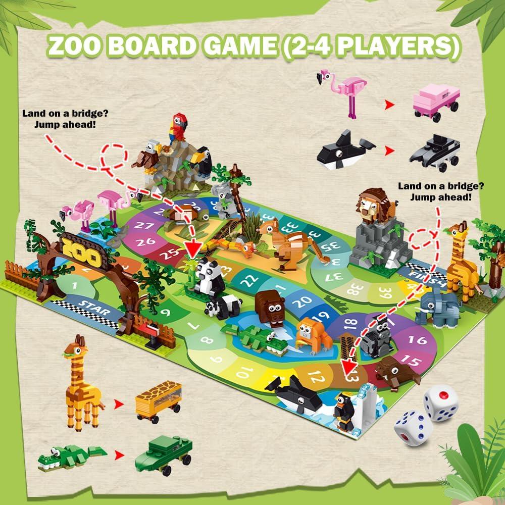 Juego de Mesa HOGOKIDS Zoo con 23 Animales y Alfombrilla