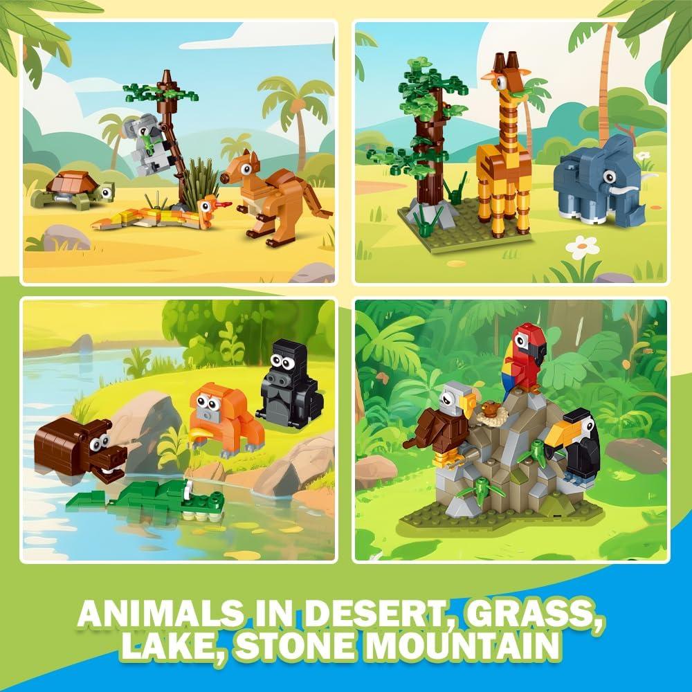 Juego de Mesa HOGOKIDS Zoo con 23 Animales y Alfombrilla