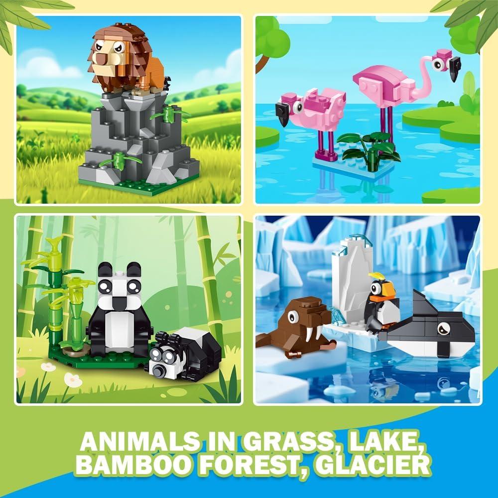 Juego de Mesa HOGOKIDS Zoo con 23 Animales y Alfombrilla