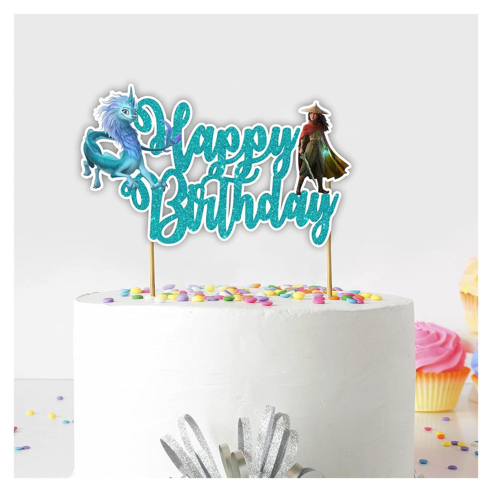 Adorno de Pastel de Cumpleaños Raya y el Último Dragón