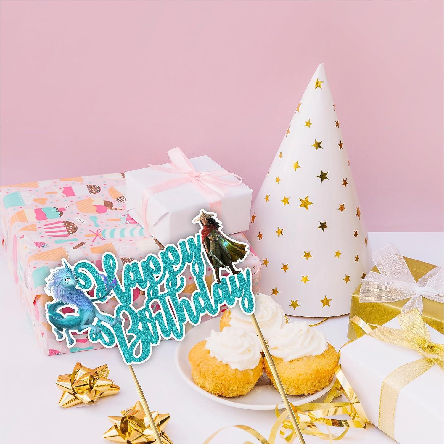 Adorno de Pastel de Cumpleaños Raya y el Último Dragón