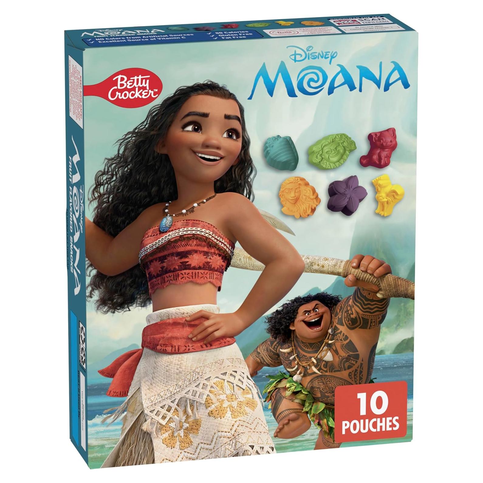 Disney Moana Fruit Flavored Snacks, Gluten Free, Kids Snacks, 10 Ct, 8 oz