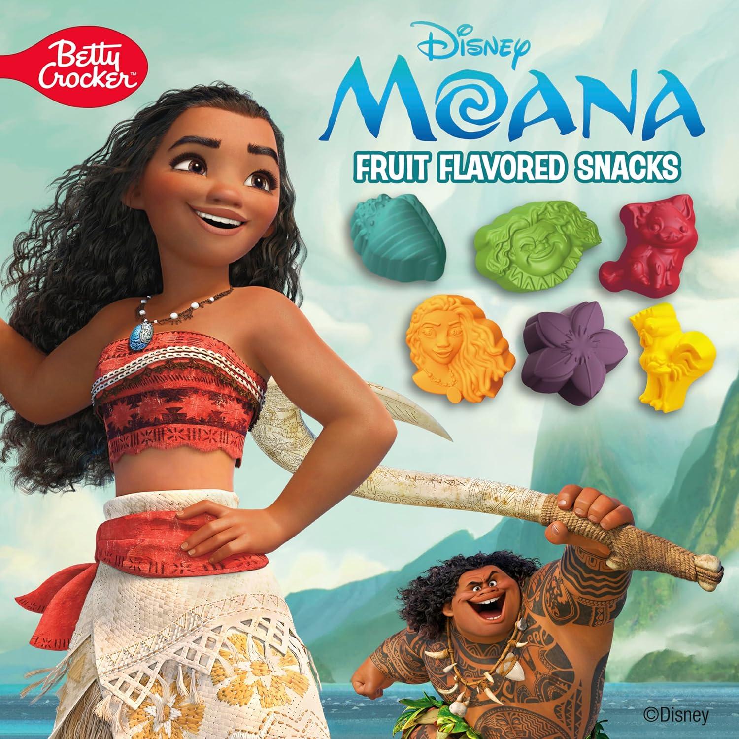 Disney Moana Fruit Flavored Snacks, Gluten Free, Kids Snacks, 10 Ct, 8 oz
