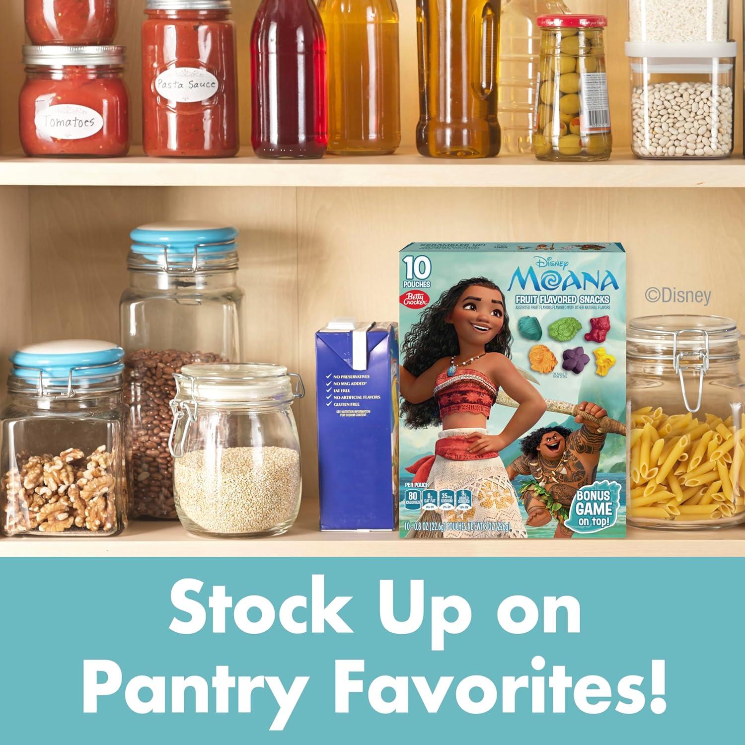 Disney Moana Fruit Flavored Snacks, Gluten Free, Kids Snacks, 10 Ct, 8 oz