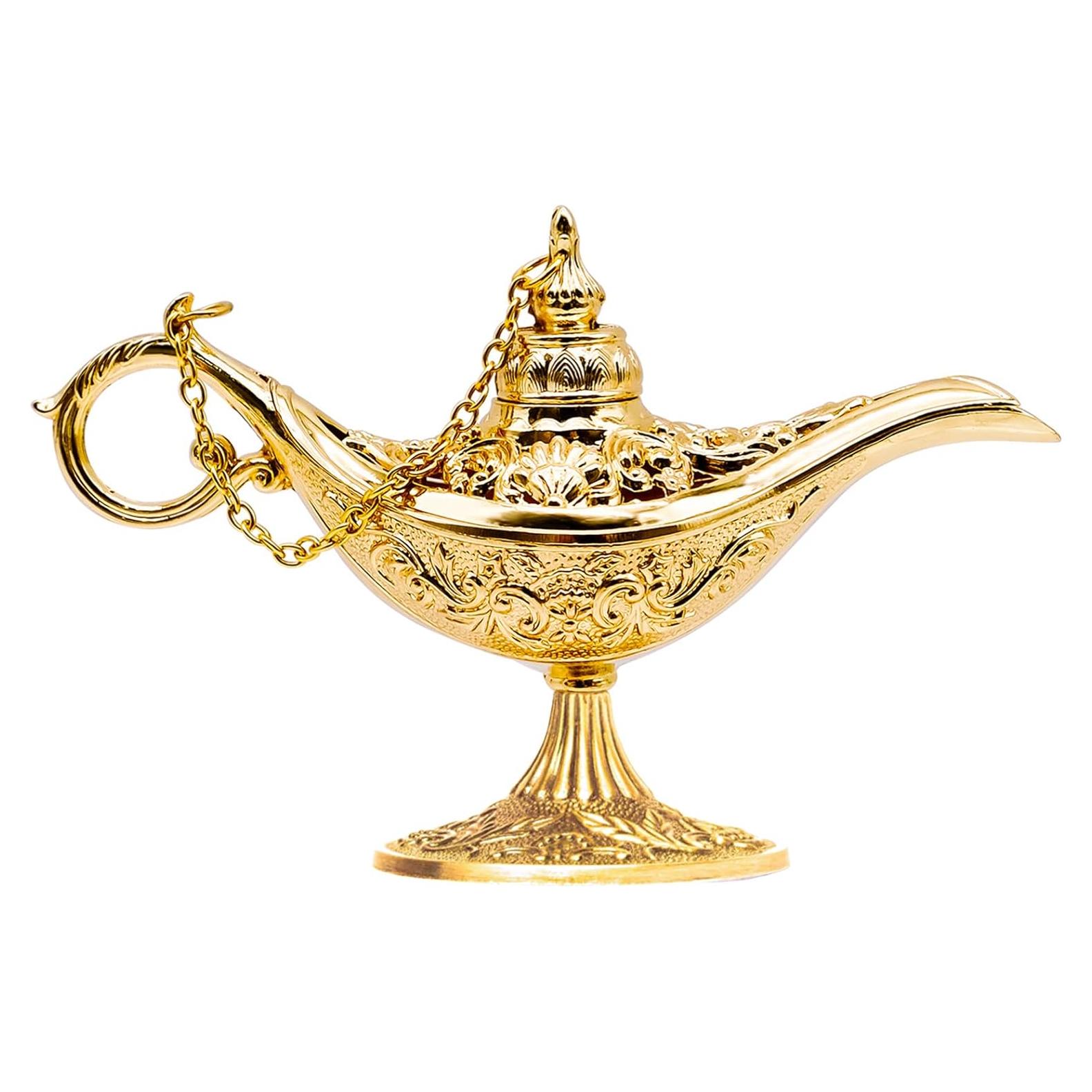 Lámpara de Aladino Dorada Pequeña 11.5x4x7.5cm Decoración