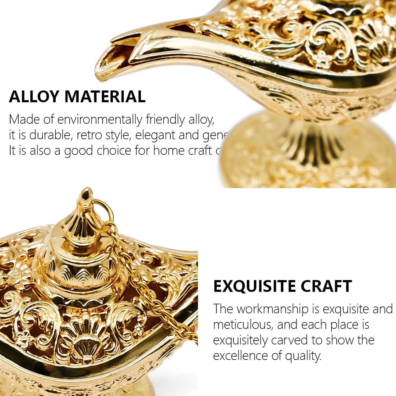 Lámpara de Aladino Dorada Pequeña 11.5x4x7.5cm Decoración