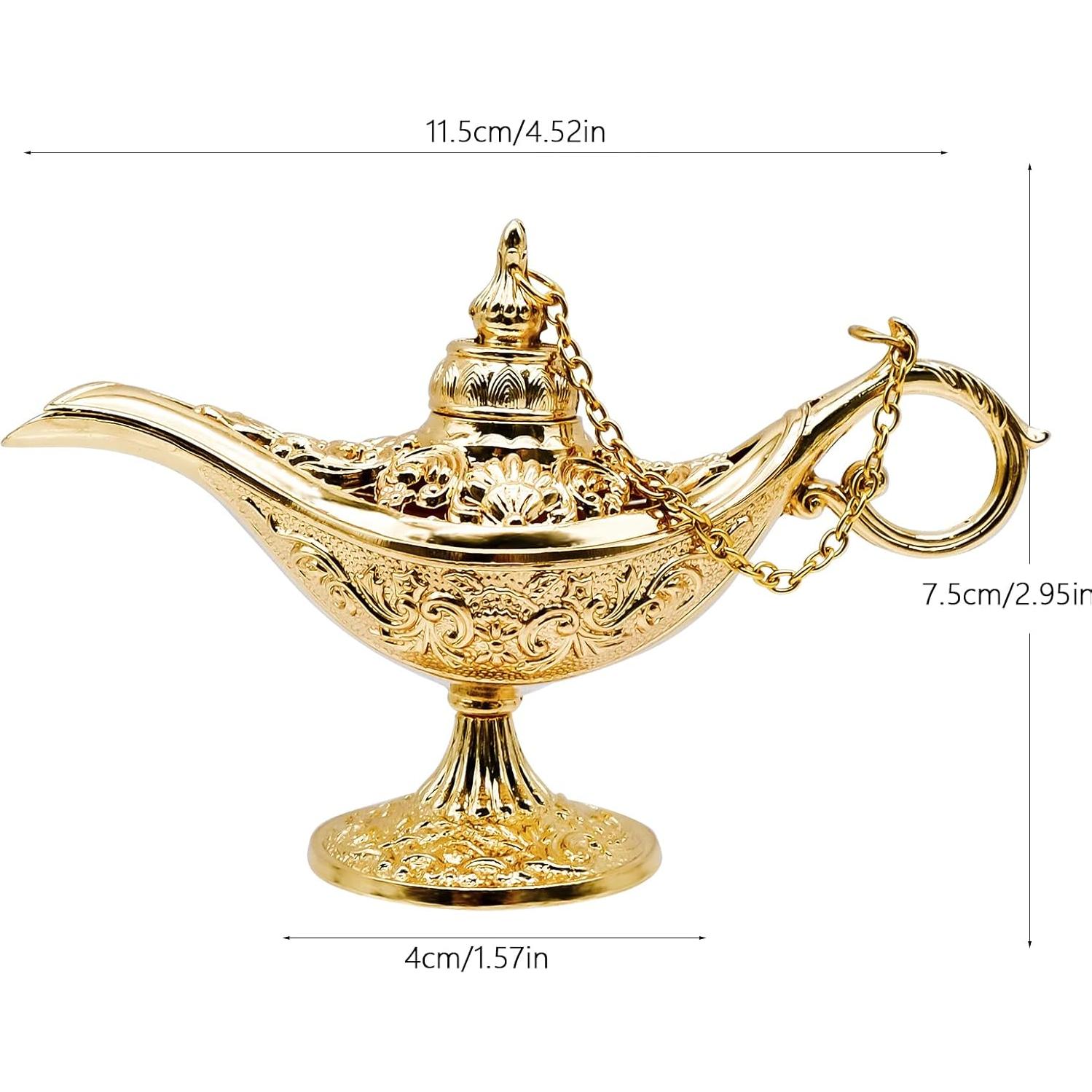Lámpara de Aladino Dorada Pequeña 11.5x4x7.5cm Decoración