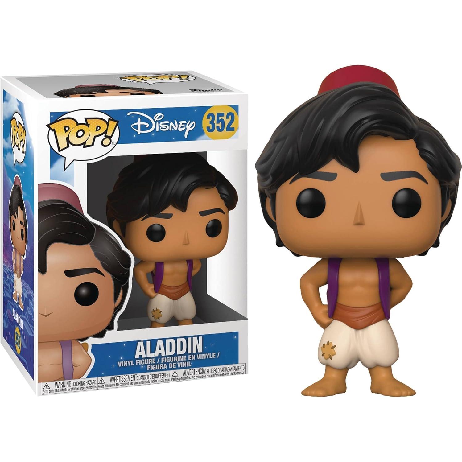 Figura de Vinilo Pop! Disney Aladino Funko 9.5 cm con Funda