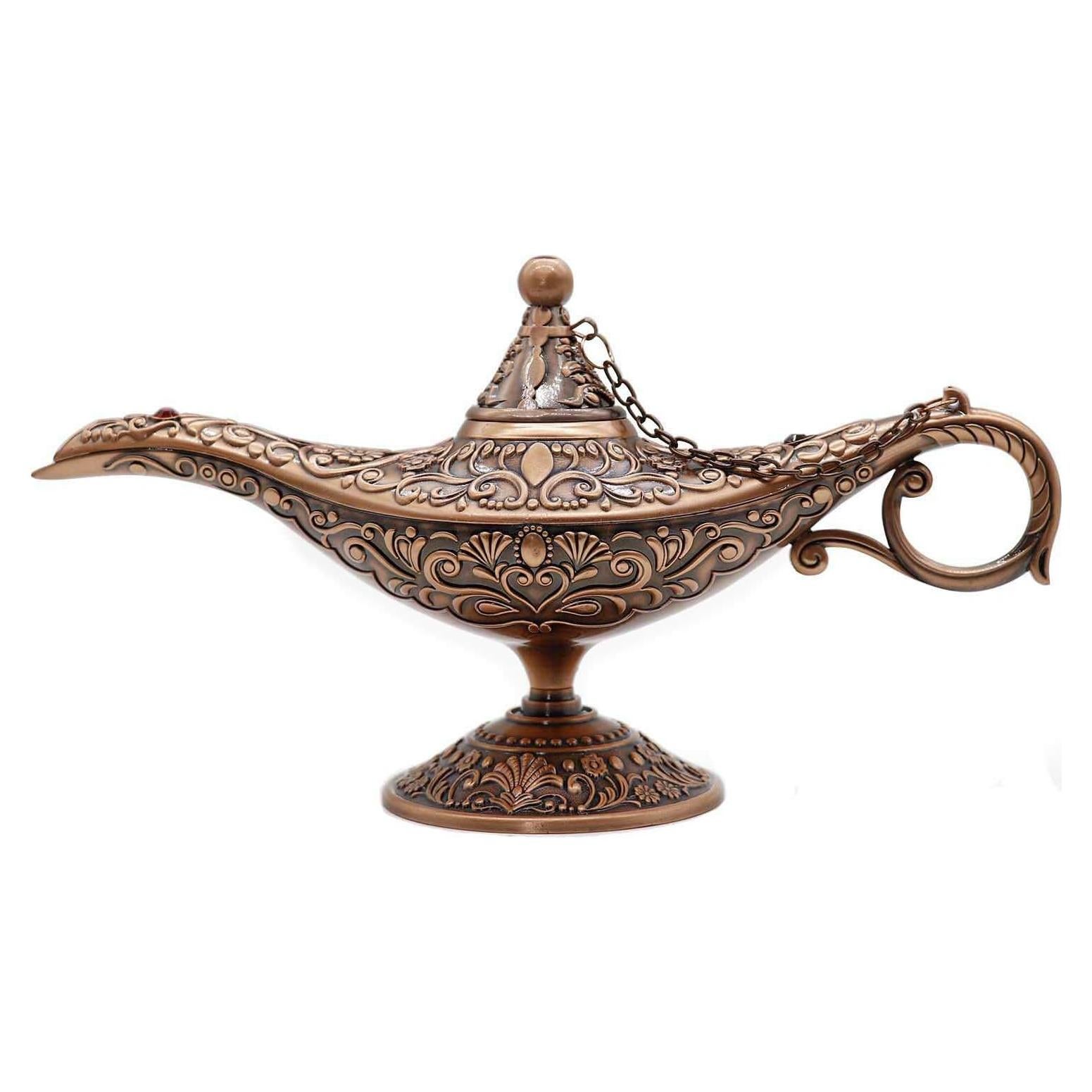 Lámpara de Genio Vintage AVESON Bronce Rojo 20.7x7x11 cm