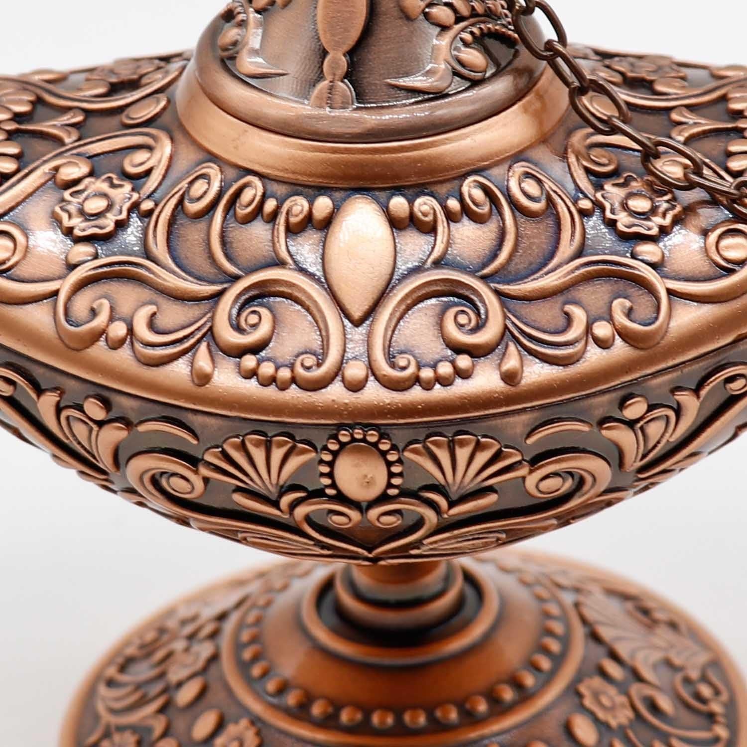 Lámpara de Genio Vintage AVESON Bronce Rojo 20.7x7x11 cm