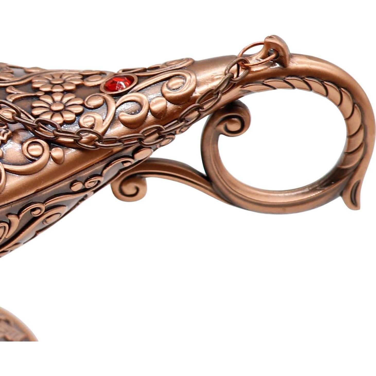 Lámpara de Genio Vintage AVESON Bronce Rojo 20.7x7x11 cm