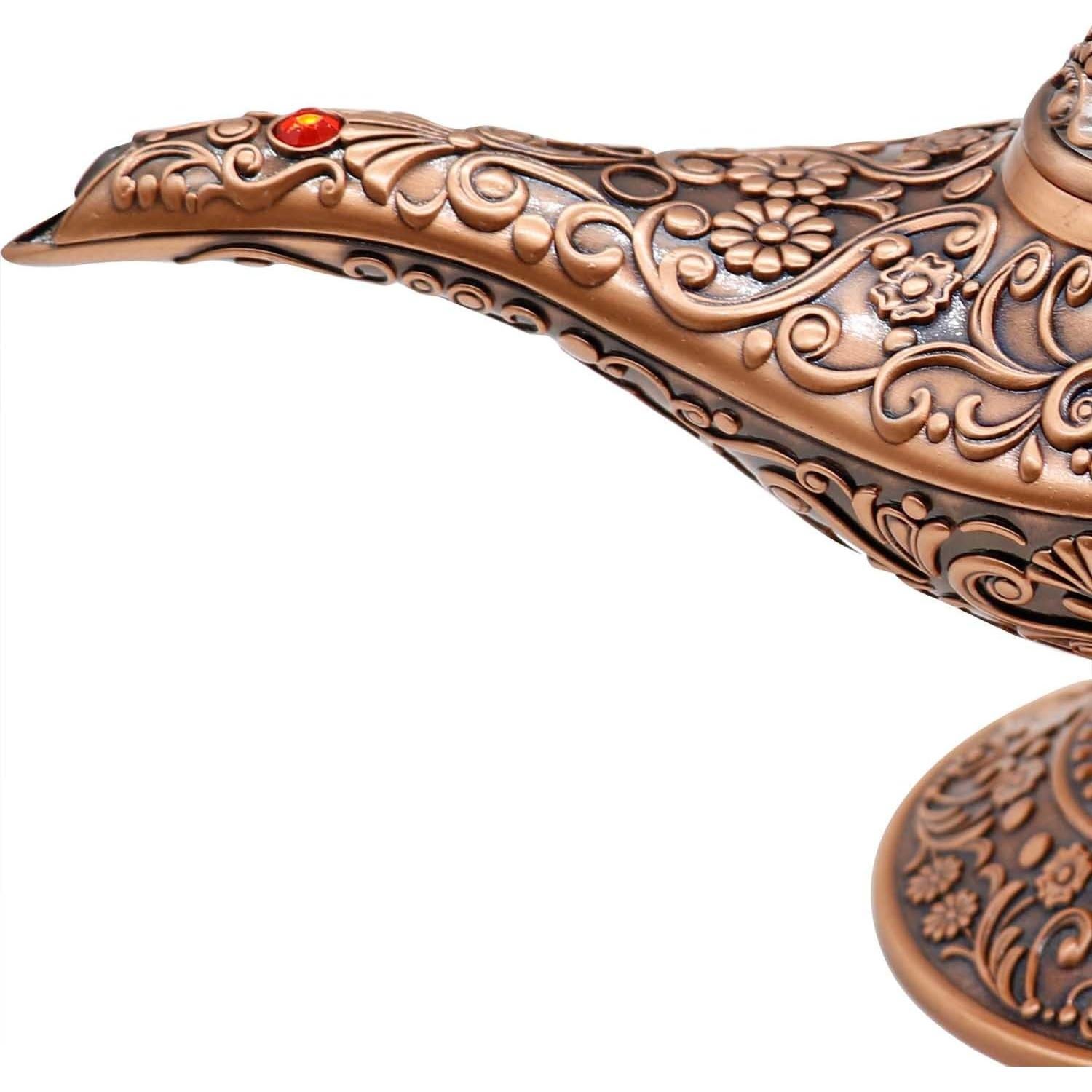 Lámpara de Genio Vintage AVESON Bronce Rojo 20.7x7x11 cm