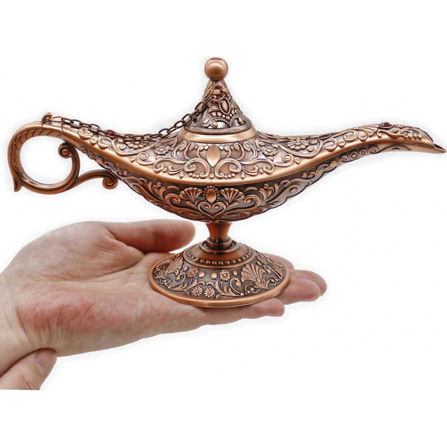 Lámpara de Genio Vintage AVESON Bronce Rojo 20.7x7x11 cm