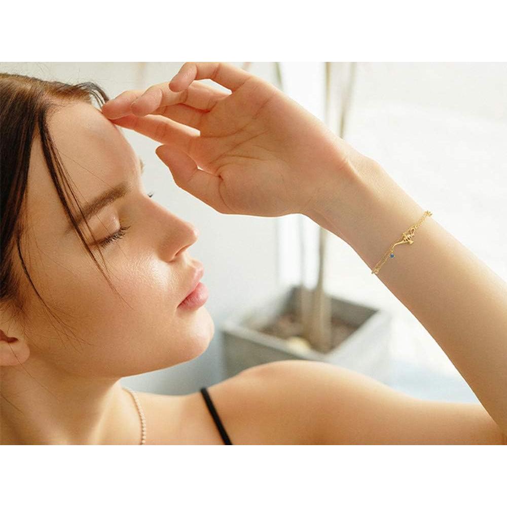 Pulsera de Plata Esterlina 925 N+A con Cristales para Niñas