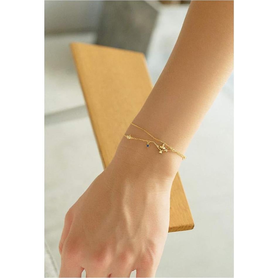 Pulsera de Plata Esterlina 925 N+A con Cristales para Niñas