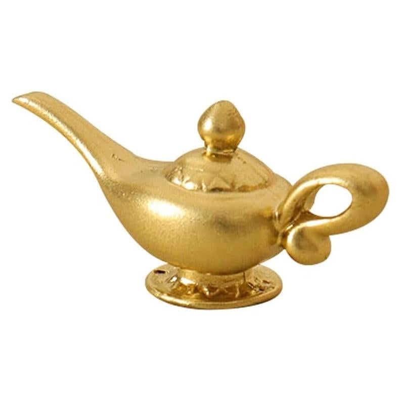 Lámpara de Genio de Aladino Miniatura 1/12 Dorada - Accesorio DIY