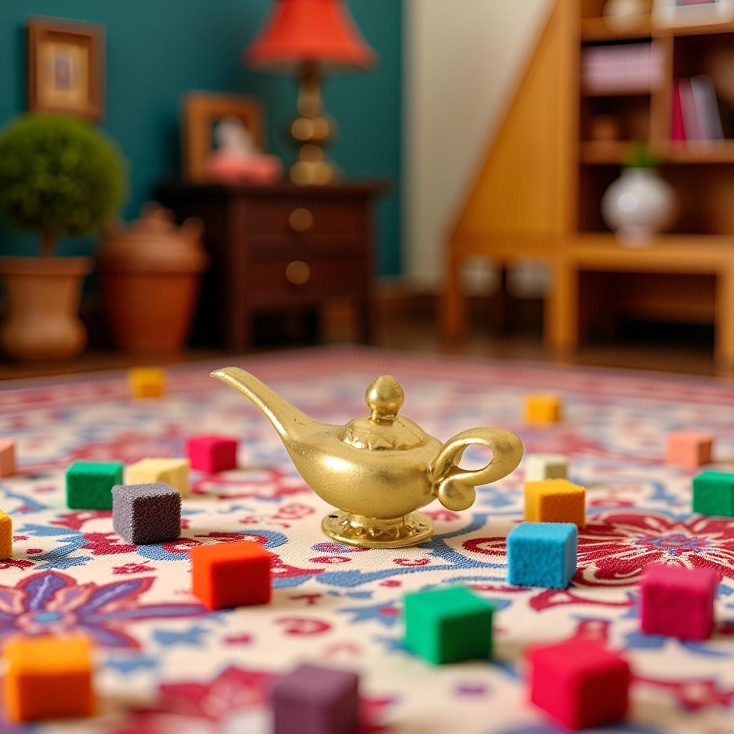 Lámpara de Genio de Aladino Miniatura 1/12 Dorada - Accesorio DIY