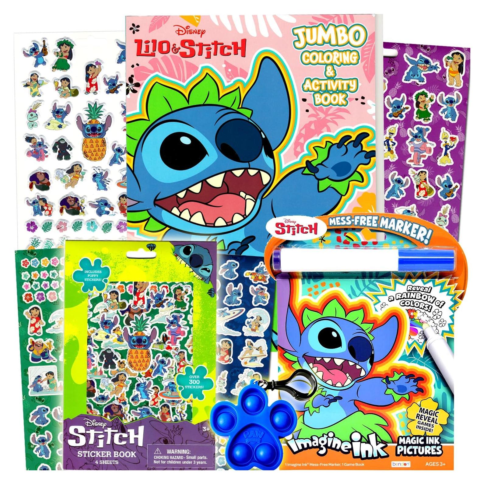 Set de Colorear Disney Lilo y Stitch - 300 Stickers y Juguete