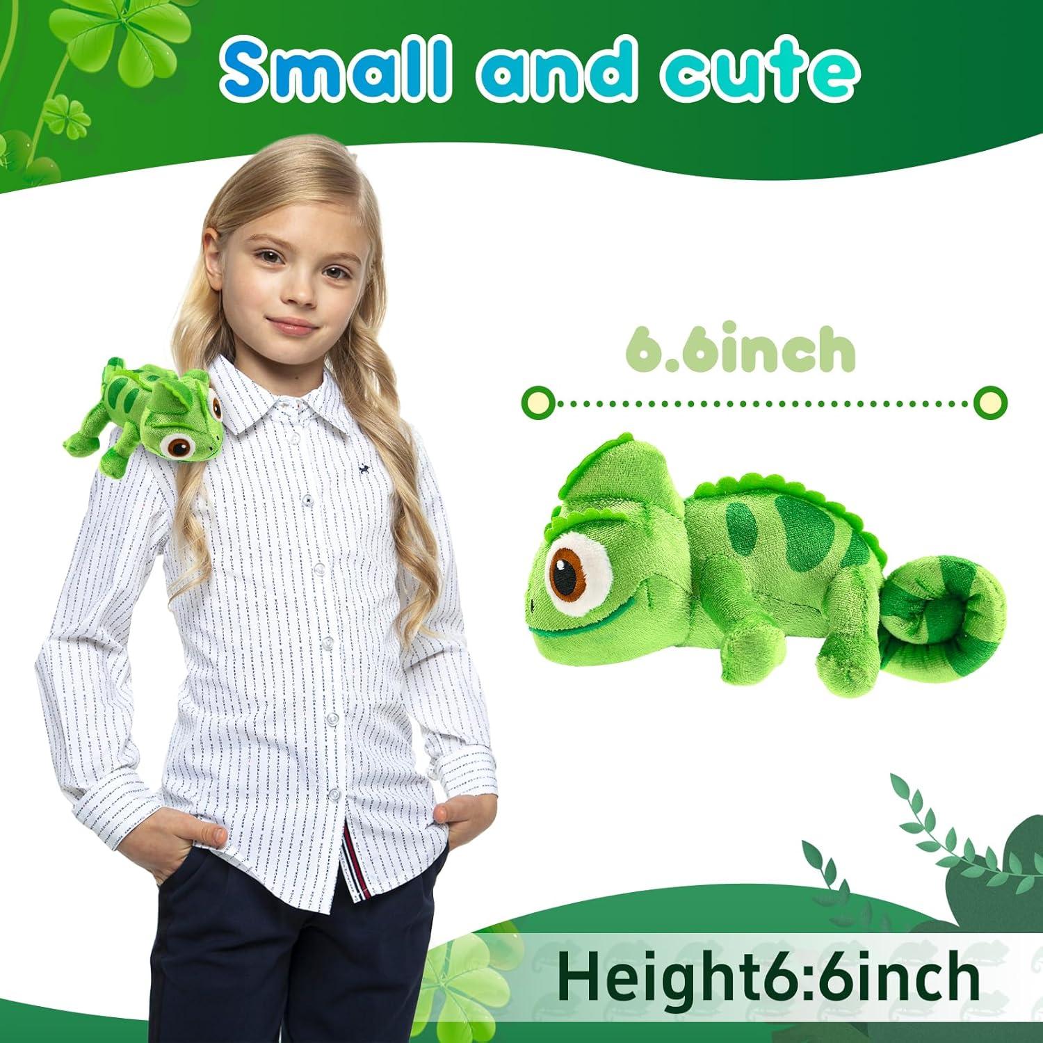 Muñeca de peluche camaleón para hombro - Juguete cosplay verde