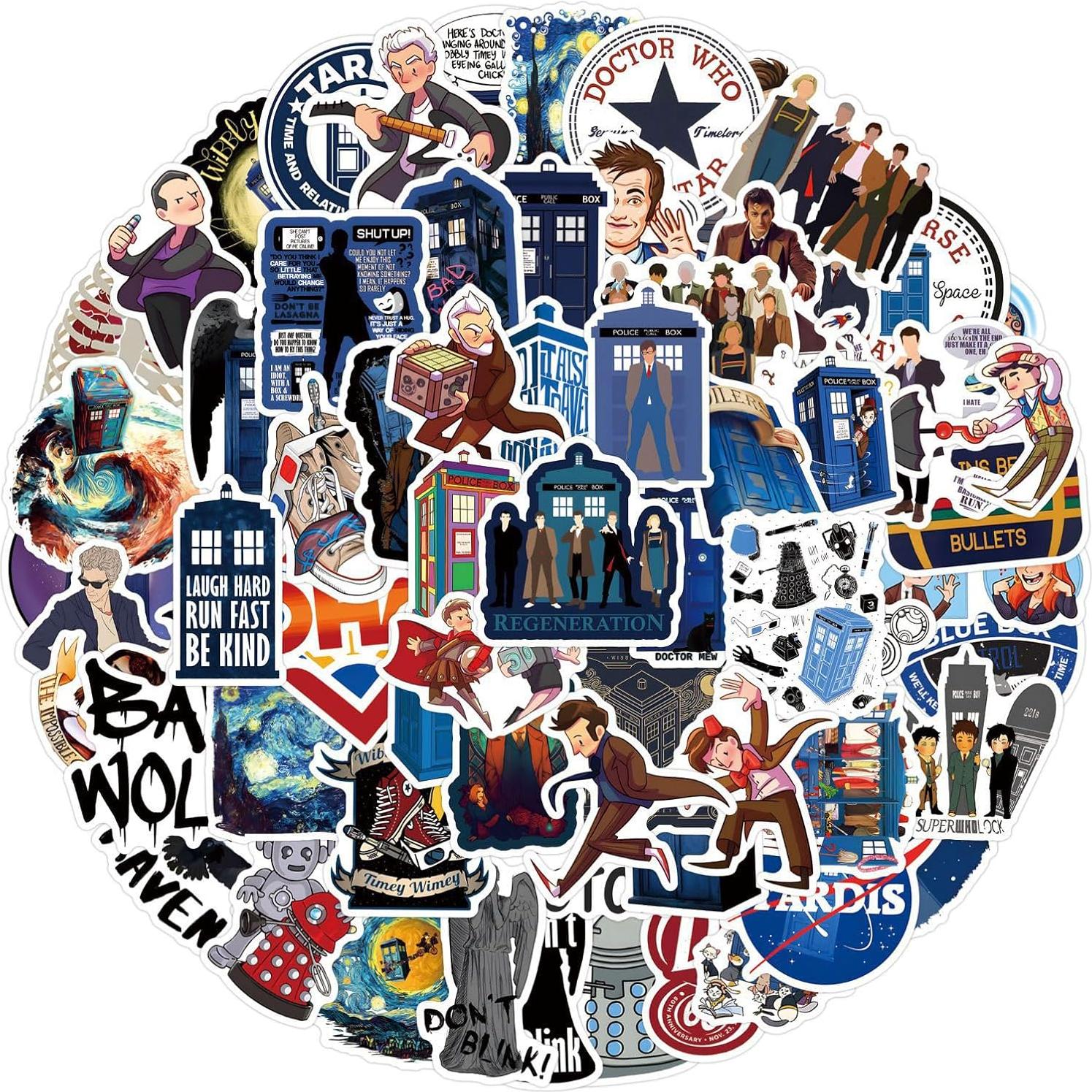 Calcomanías Doctor Who 110pcs Vinilo Impermeable LTZSTONE