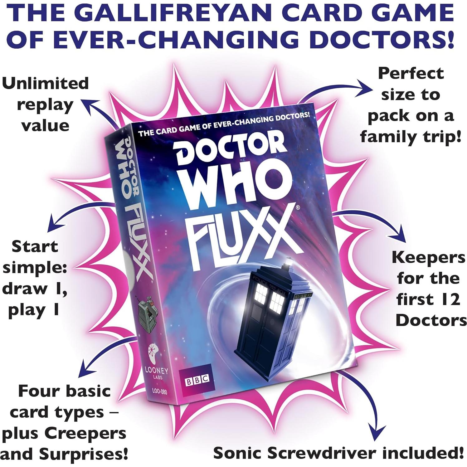 Juego de Cartas Doctor Who Fluxx Looney Labs - Rápido y Divertido