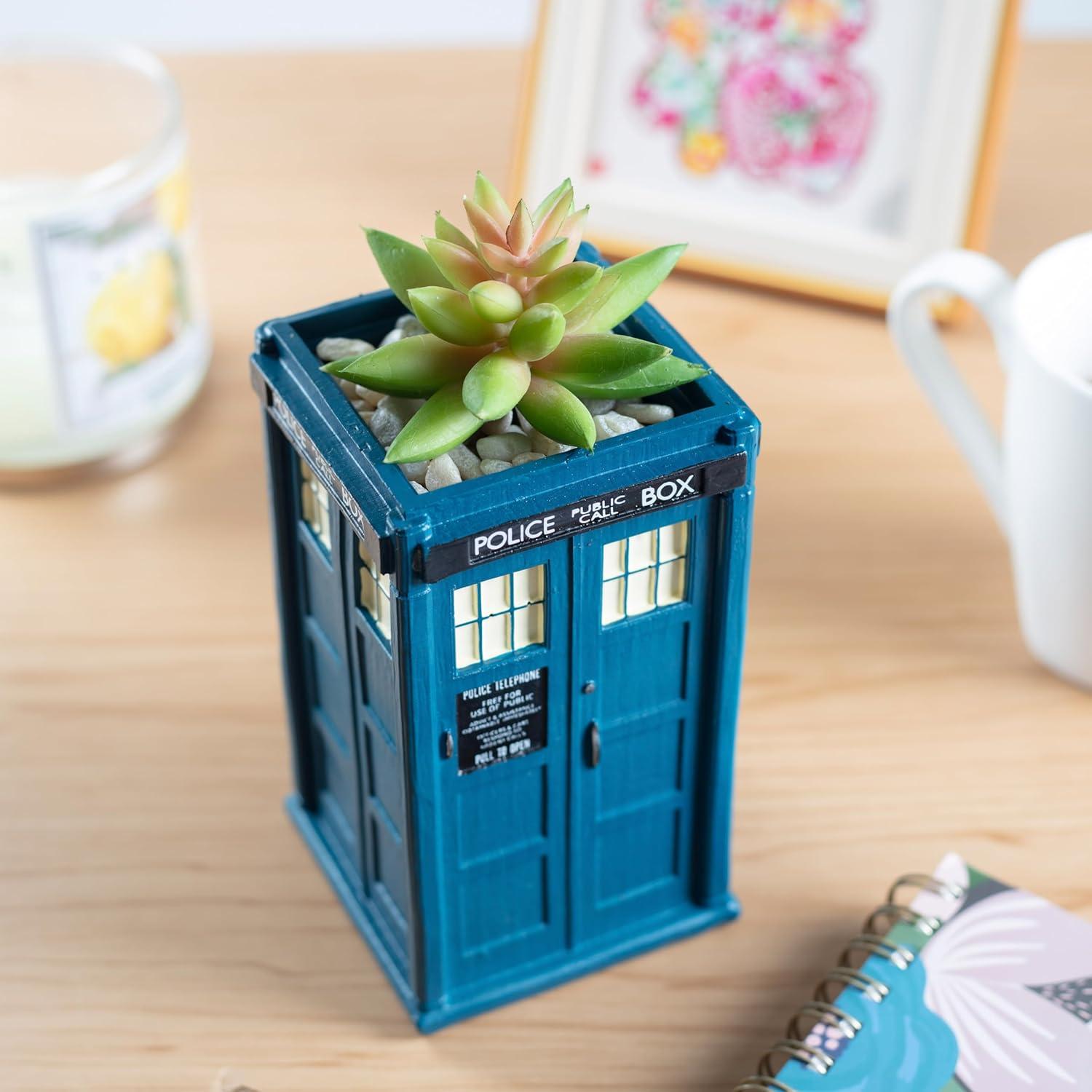 Maceta Cerámica TARDIS Doctor Who 15.24 cm para Plantas