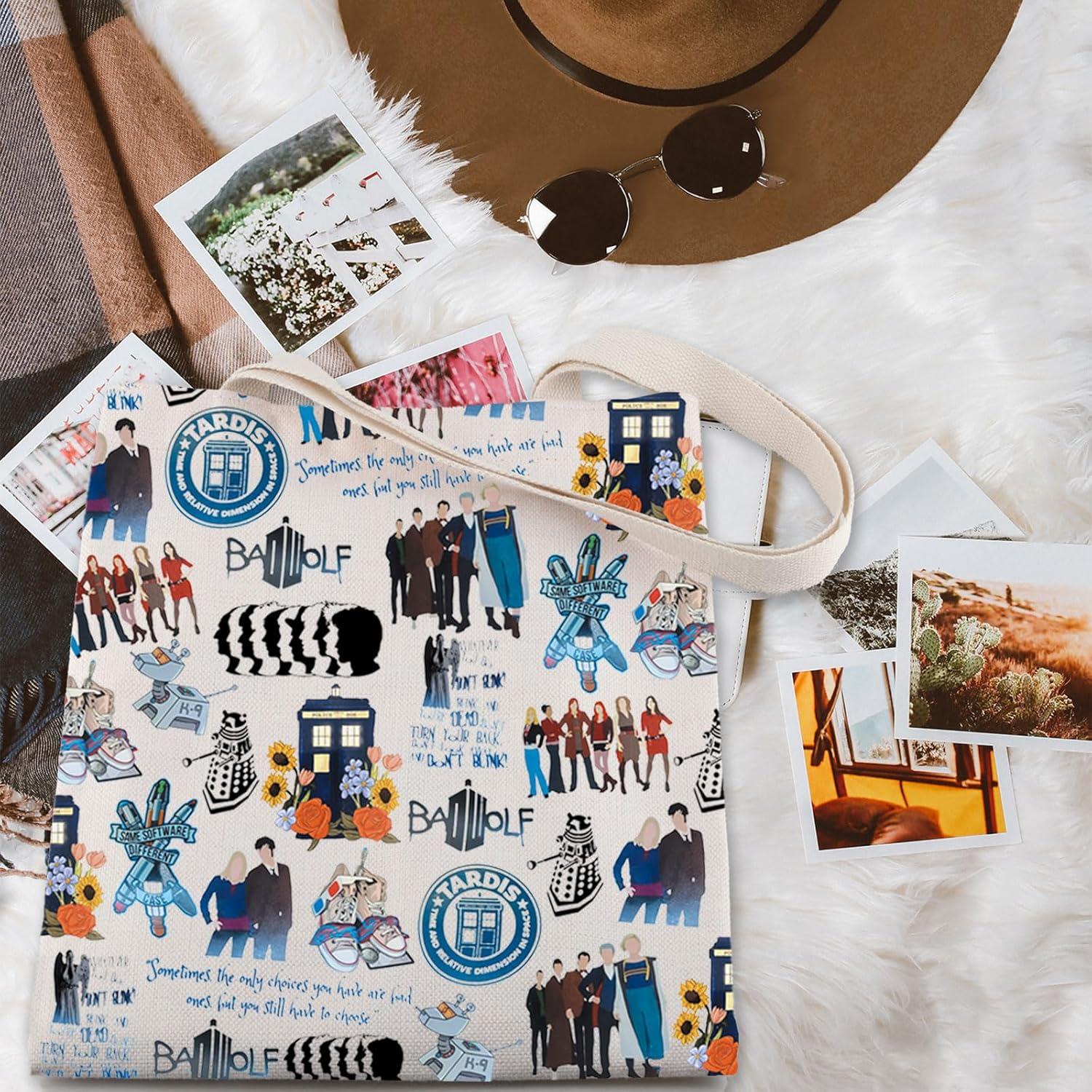 Bolsa Tote Dr. Who Ensianth - Algodón, 33.9x39 cm, Unisex