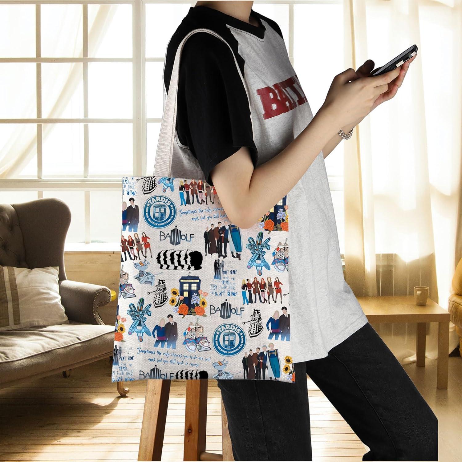Bolsa Tote Dr. Who Ensianth - Algodón, 33.9x39 cm, Unisex