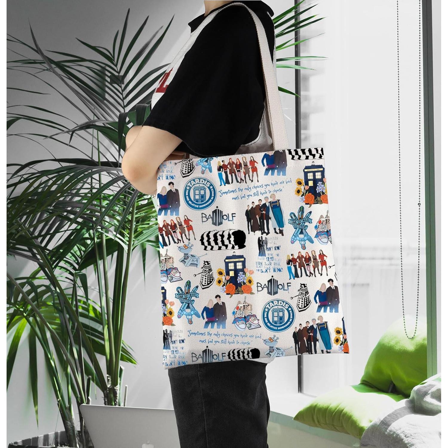 Bolsa Tote Dr. Who Ensianth - Algodón, 33.9x39 cm, Unisex