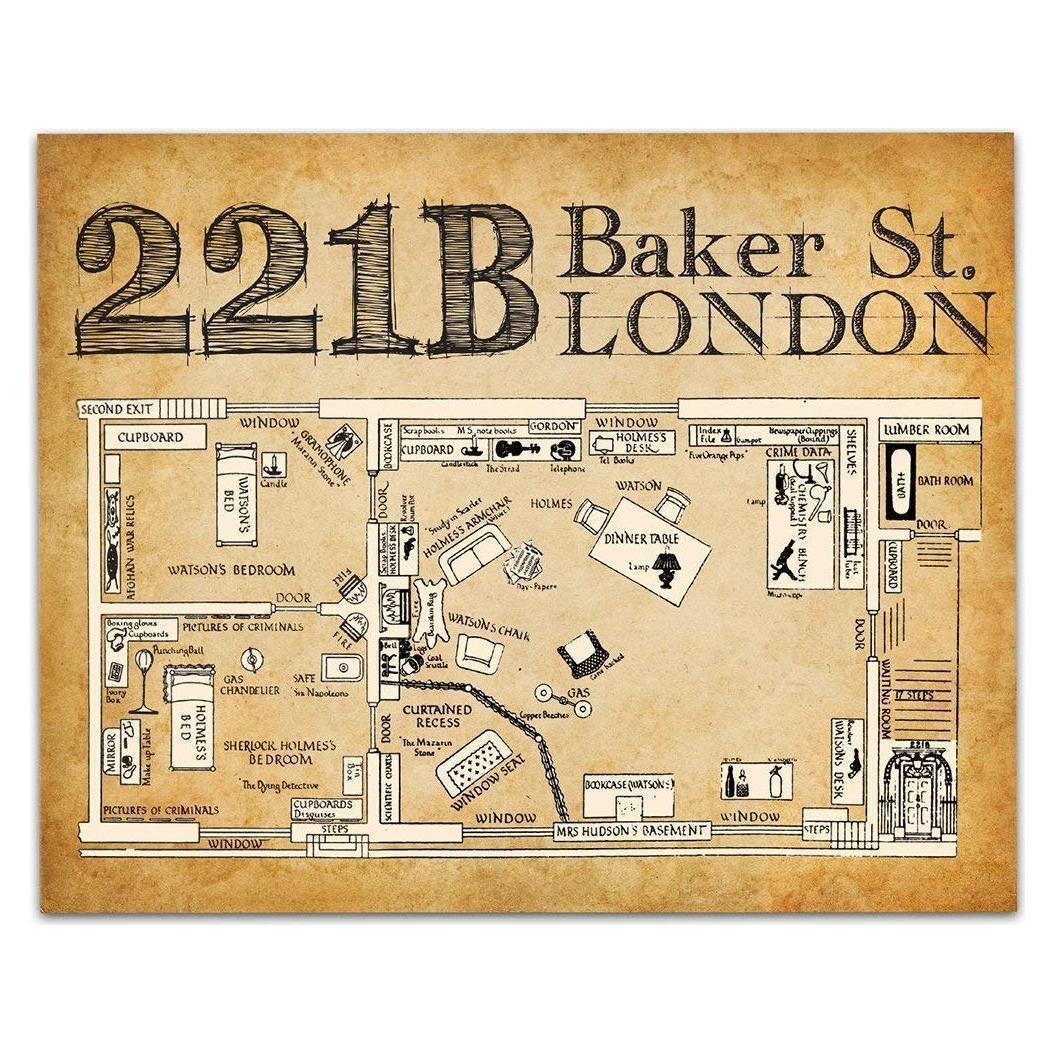 Impresión Artística Sherlock Holmes 28x36 cm Sin Marco