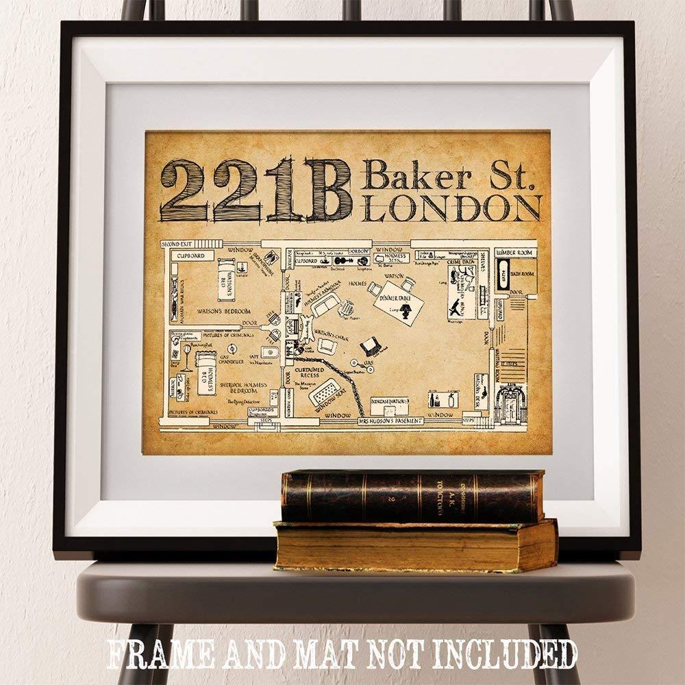 Impresión Artística Sherlock Holmes 28x36 cm Sin Marco