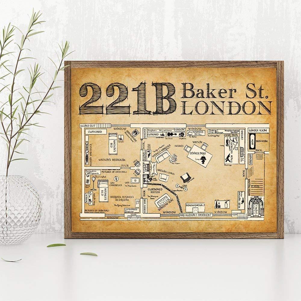 Impresión Artística Sherlock Holmes 28x36 cm Sin Marco