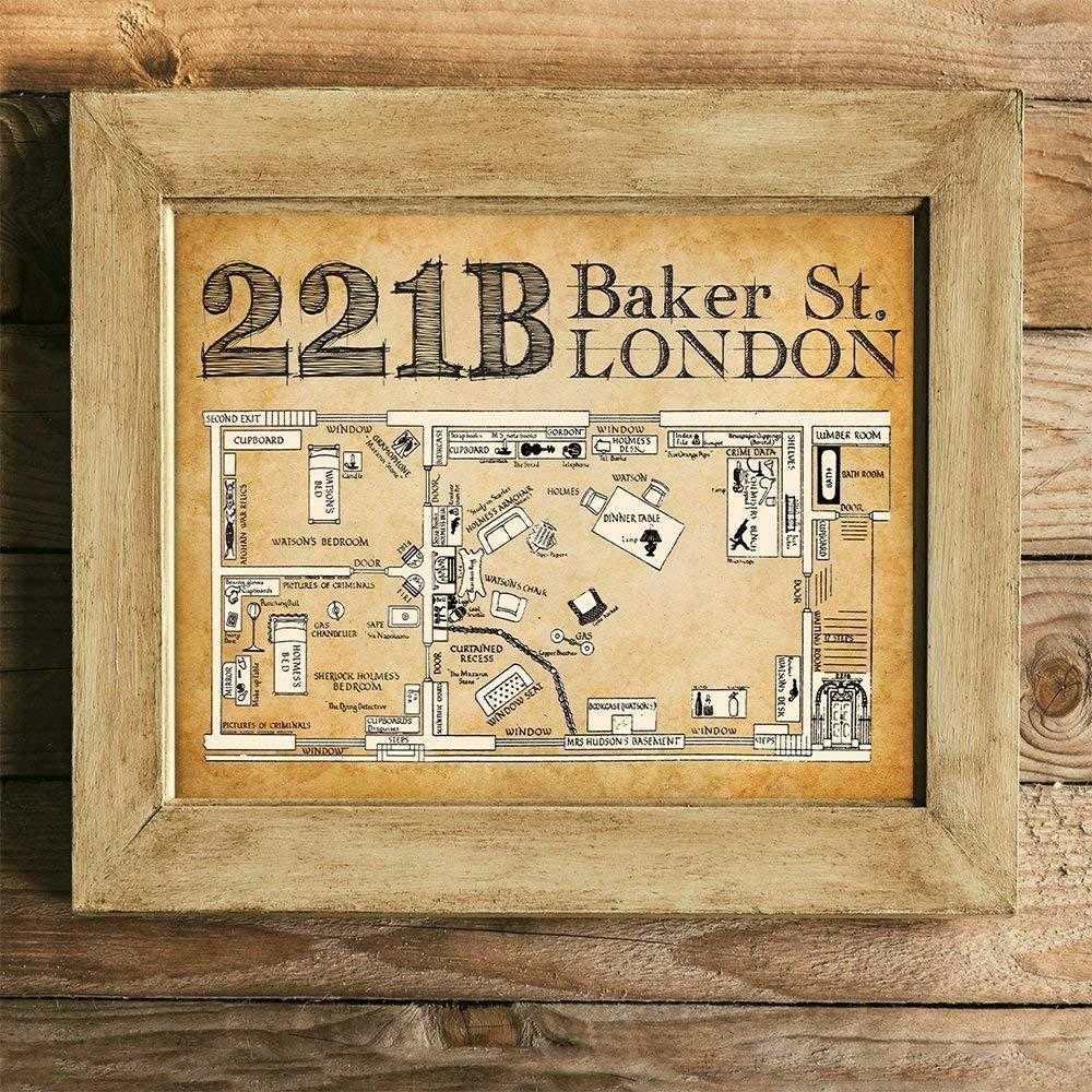 Impresión Artística Sherlock Holmes 28x36 cm Sin Marco