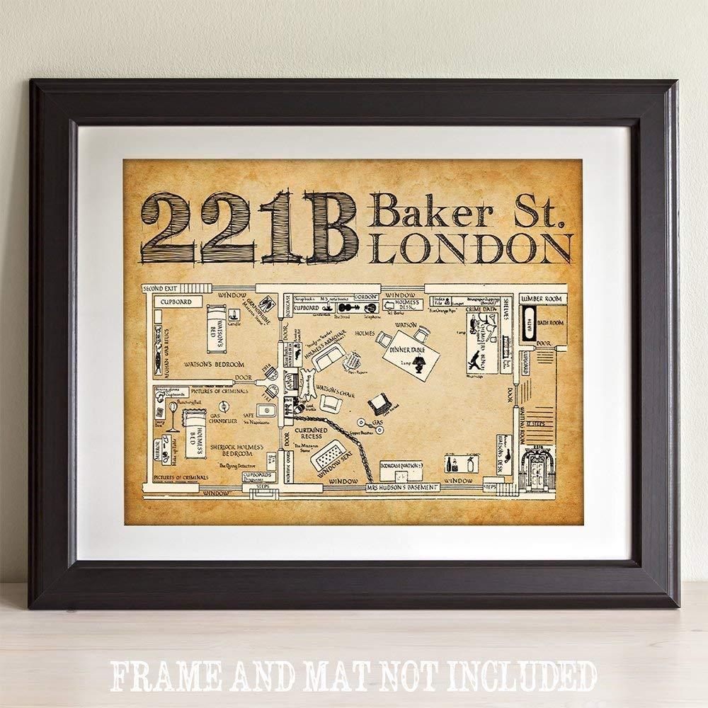 Impresión Artística Sherlock Holmes 28x36 cm Sin Marco