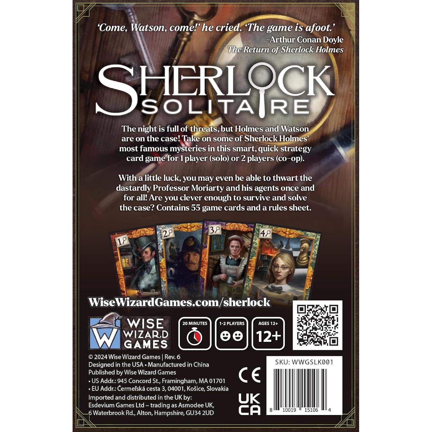 Juego de cartas Solitaire Sherlock - Wise Wizard Games