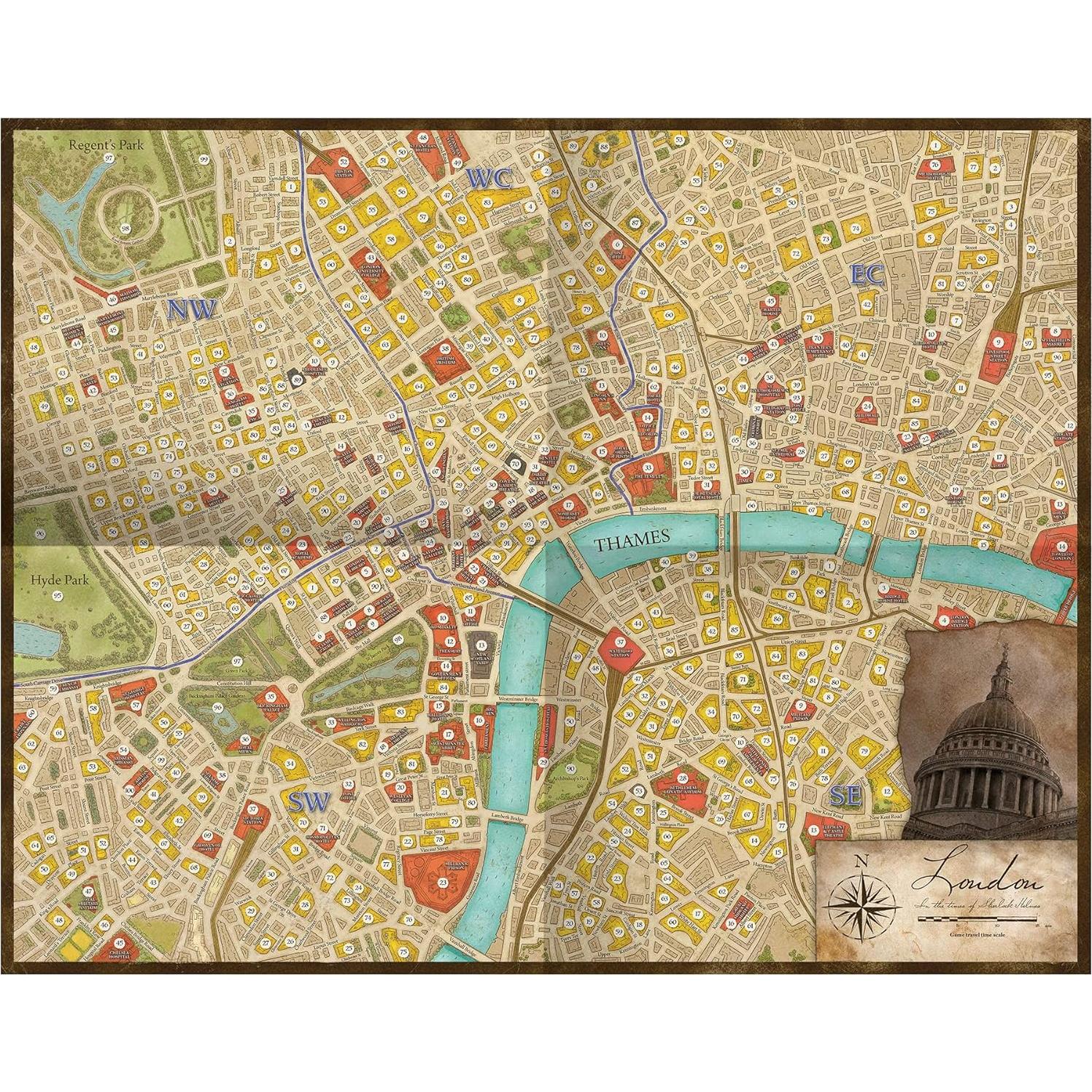 Juego de Mesa Sherlock Holmes Detective Consultor - Space Cowboys - 10 Casos para 1-8 Jugadores