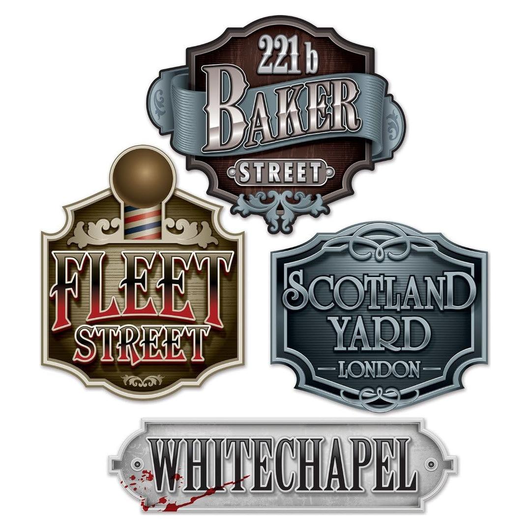Carteles Decorativos Sherlock Holmes Beistle 4 Piezas