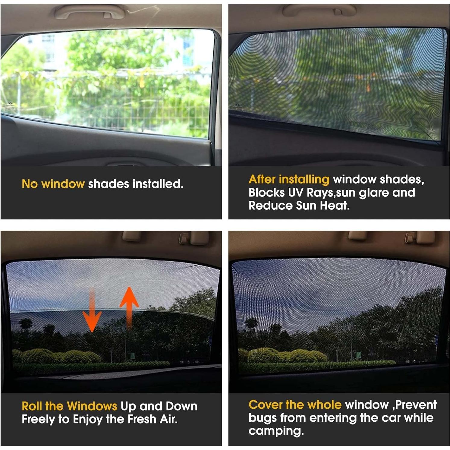 Protector de Ventana Lateral Trasera Yayalovehomee 2 Piezas