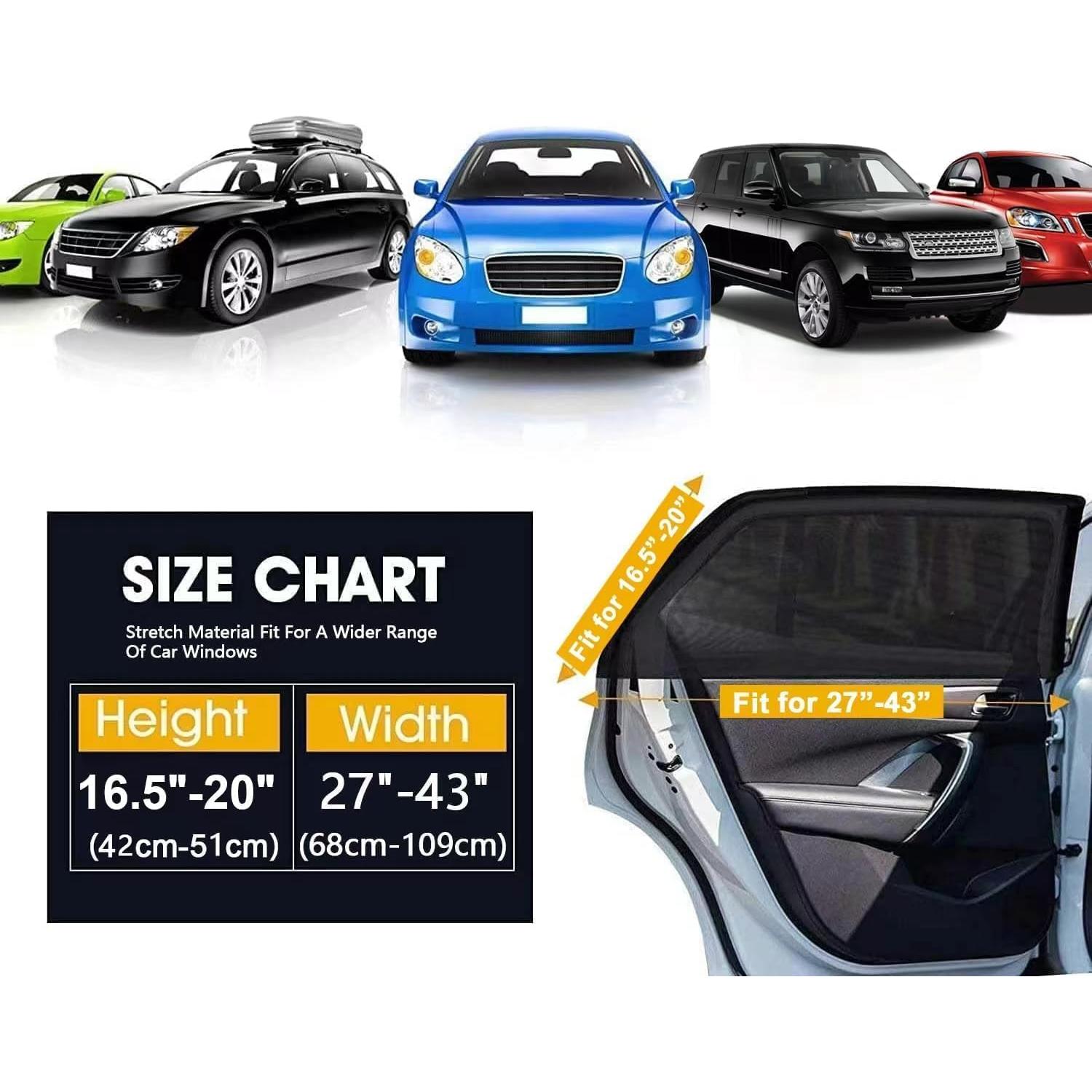 Protector de Ventana Lateral Trasera Yayalovehomee 2 Piezas