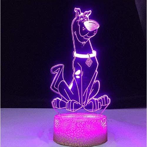 Lámpara Nocturna 3D LED Olwekqx Perro Caricatura 16 Colores
