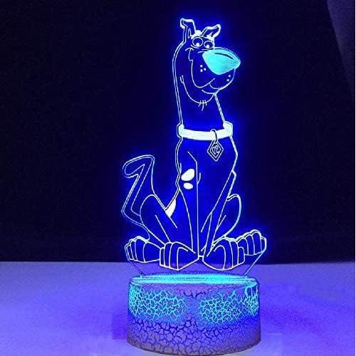 Lámpara Nocturna 3D LED Olwekqx Perro Caricatura 16 Colores