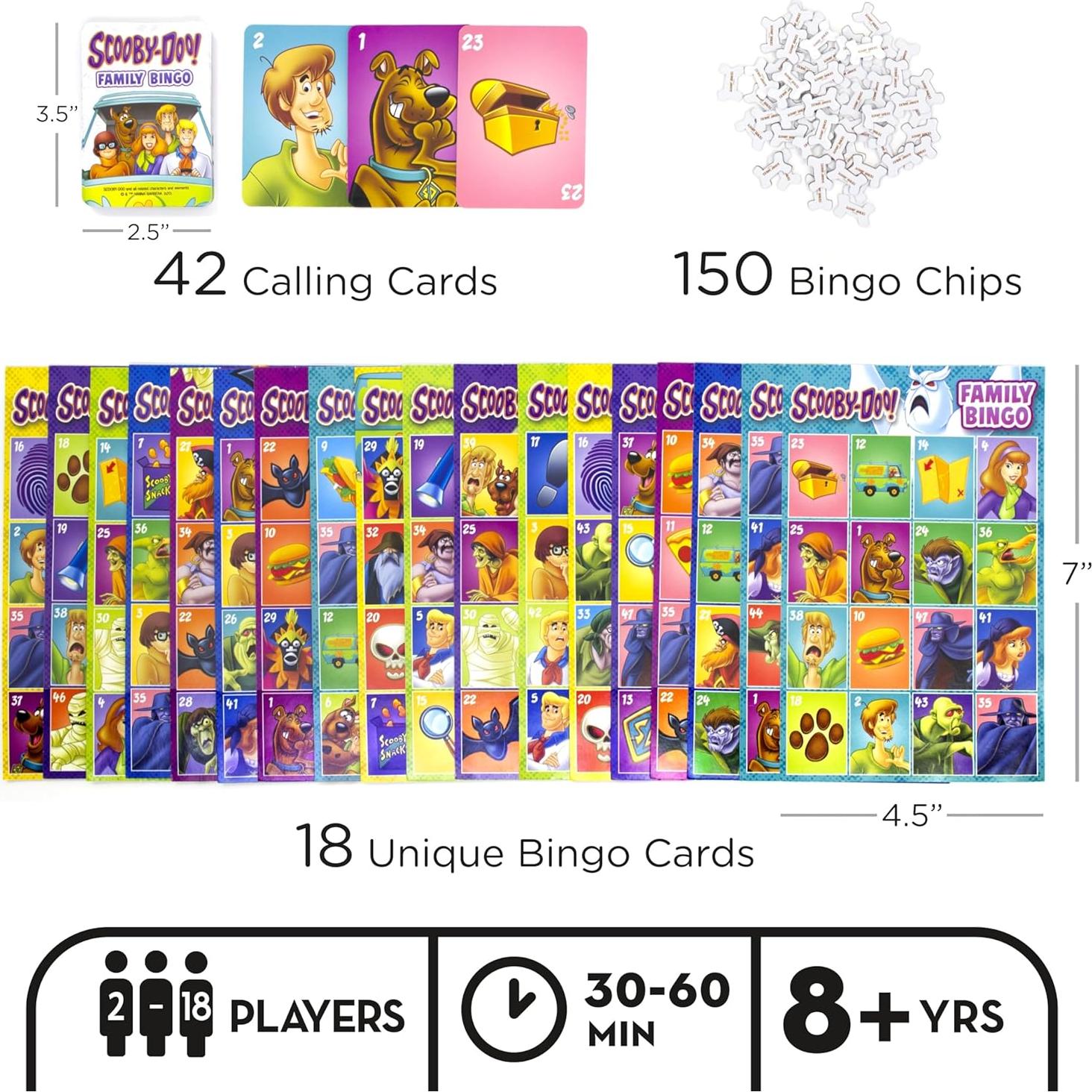 Juego de Bingo Scooby-Doo Aquarius para 2-4 Jugadores