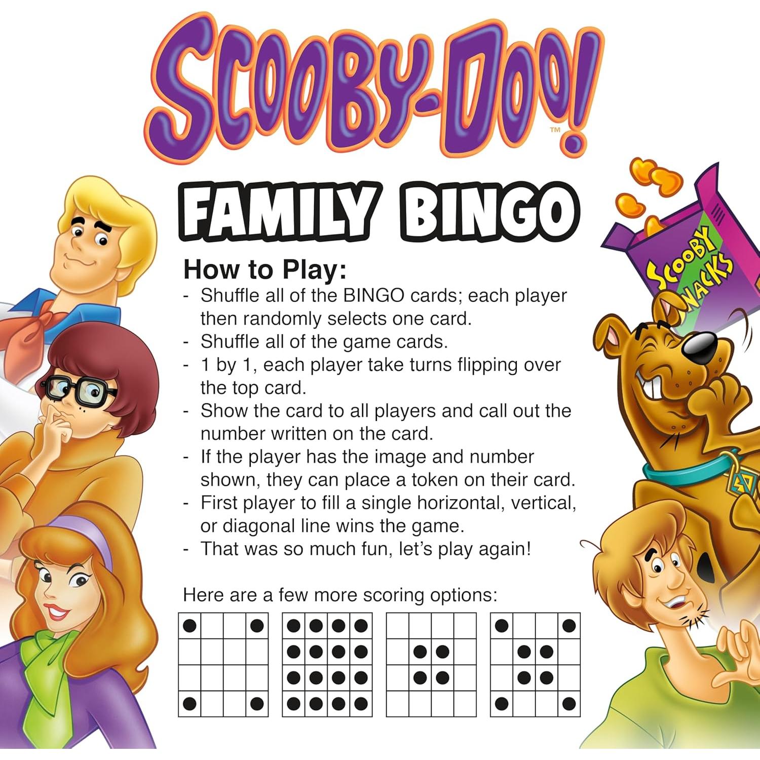 Juego de Bingo Scooby-Doo Aquarius para 2-4 Jugadores