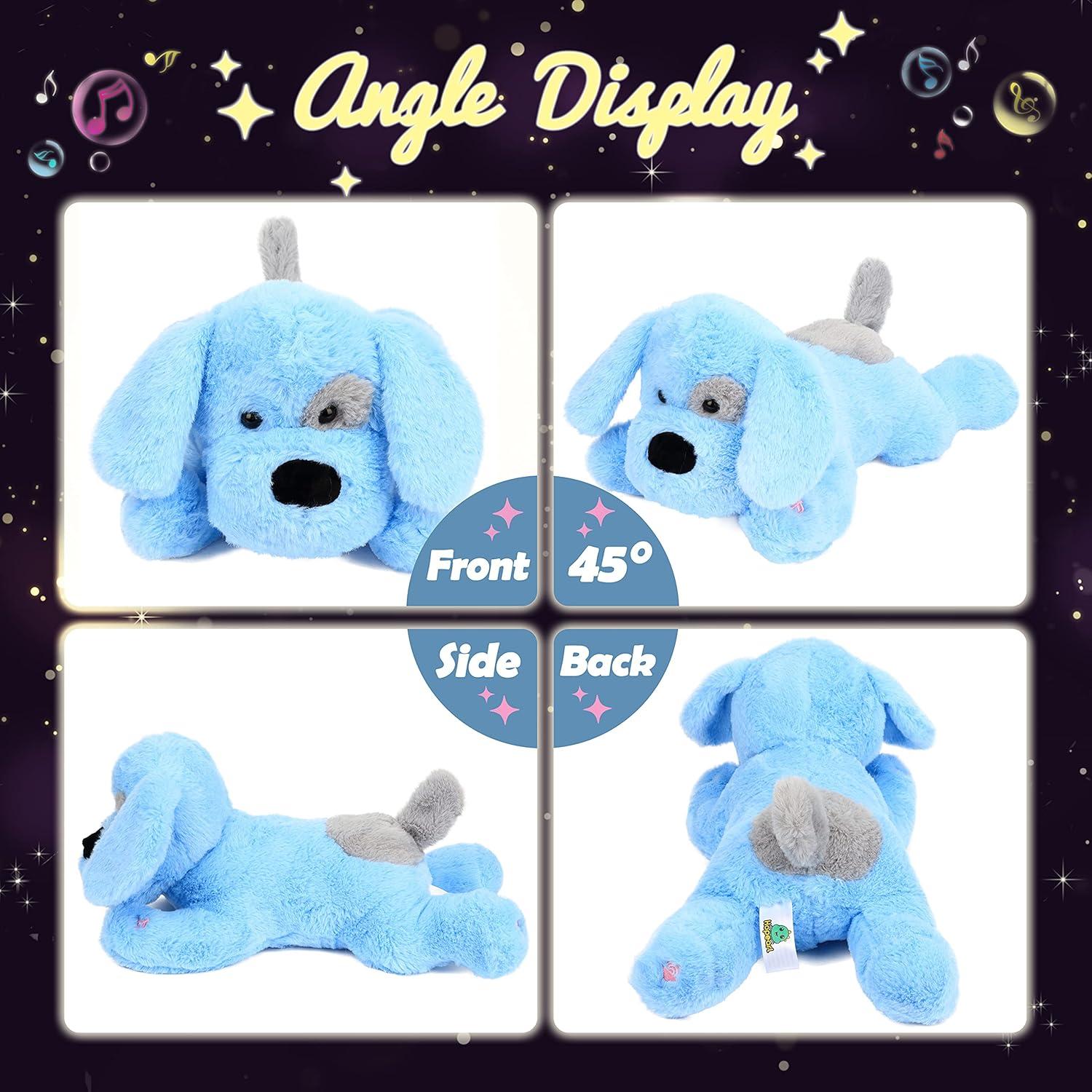 Perro de Peluche Musical LED Hopearl 43 cm, Luz y Sonido