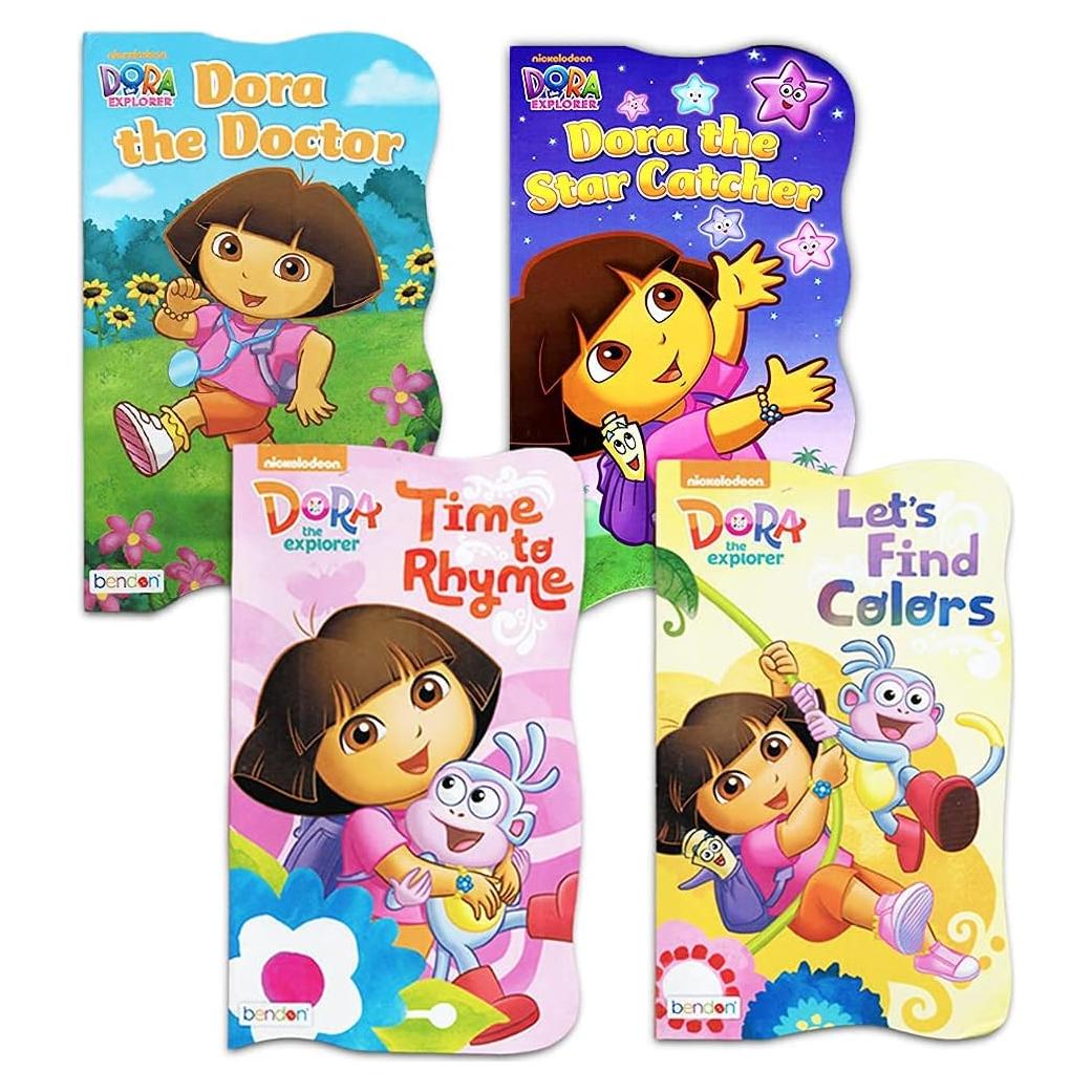 Set de Libros de Cartón Nickelodeon Dora y My Little Pony - 4 Páginas